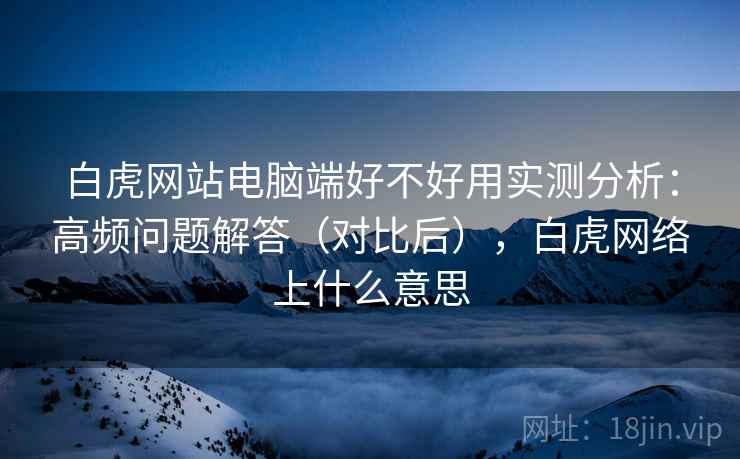 白虎网站电脑端好不好用实测分析：高频问题解答（对比后），白虎网络上什么意思