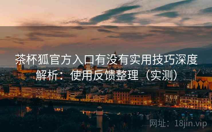 茶杯狐官方入口有没有实用技巧深度解析：使用反馈整理（实测）